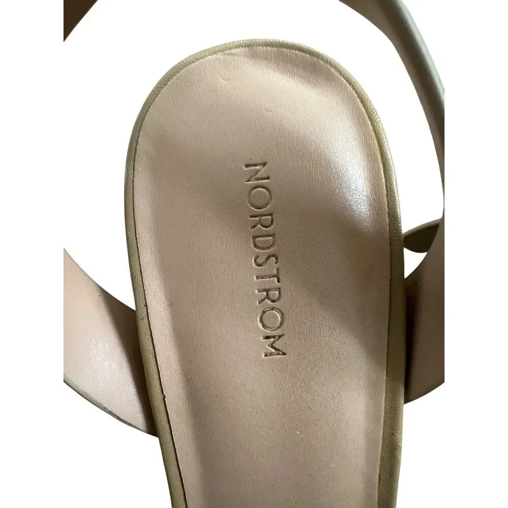 Nordstrom nude platform block heels size 8